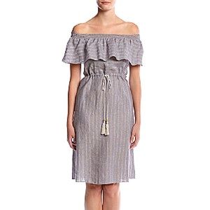 Gray Pink Penelope Rose Strapless Dress Size Large